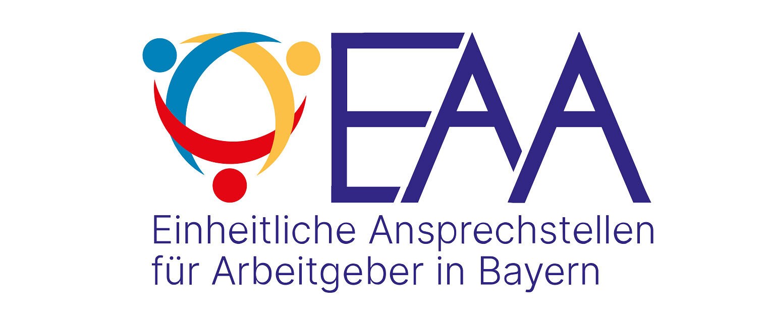 Textlogo mit Grafik der EAA Bayern