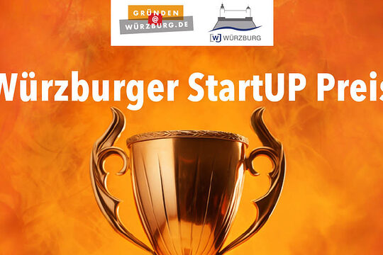 Ausschnitt aus Plakat für Preisausschreiben mit Pokal und Logos