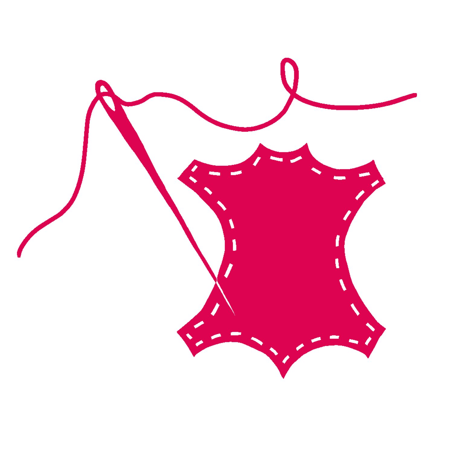 Icon Sattler Nadel und Faden + Stück Leder