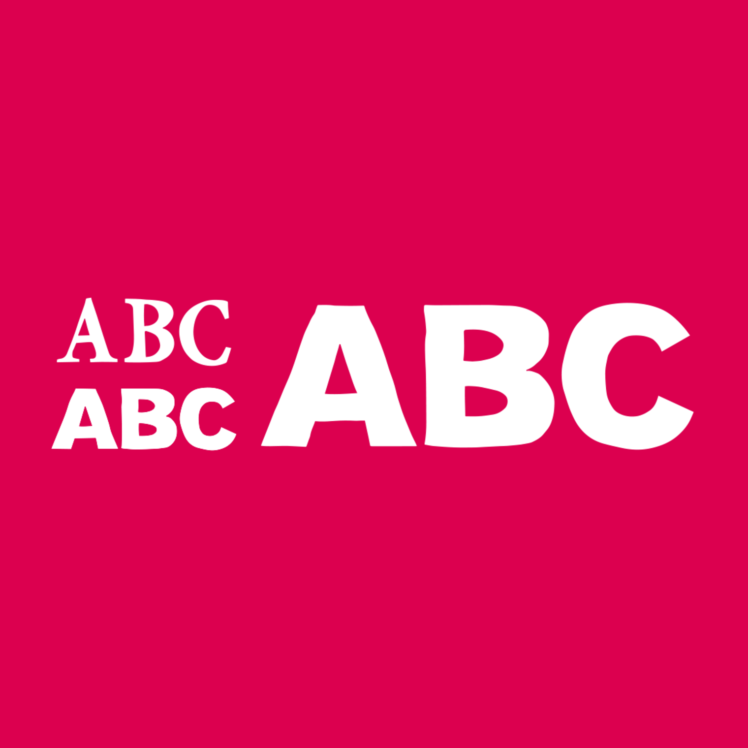 ABC als Buchstaben, Icon