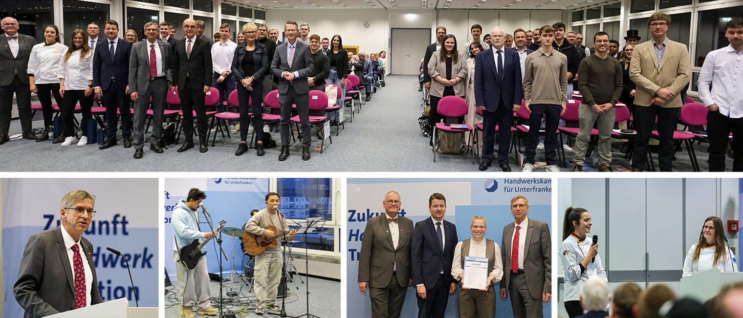 Collage mit Impressionen der Abschlussfeier